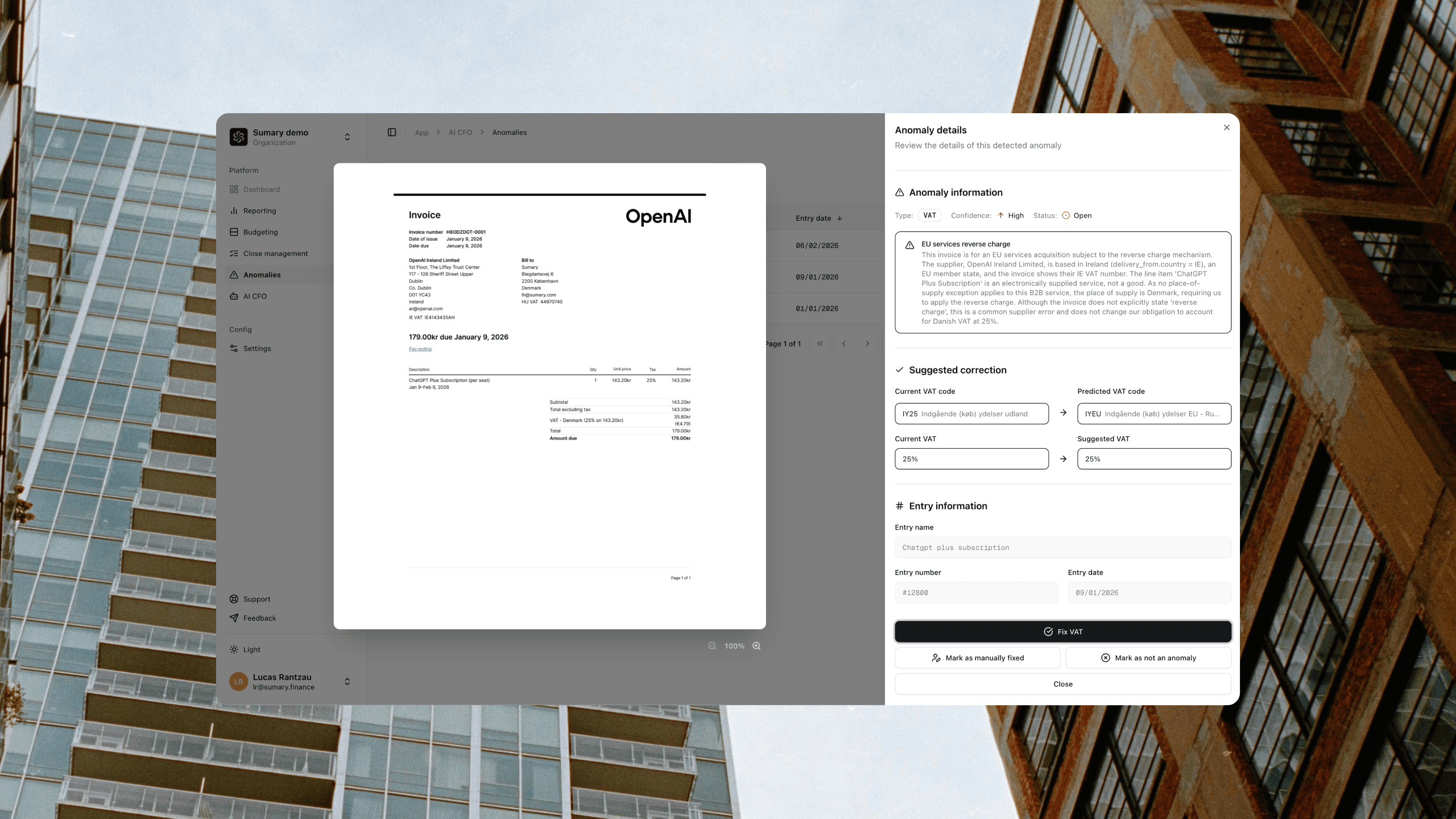 Sumary Anomaly Detection platform overview